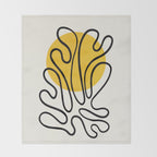 Sun Leaf: Matisse Edition | Mid Century Series Throw Blanket Gallery Image 2