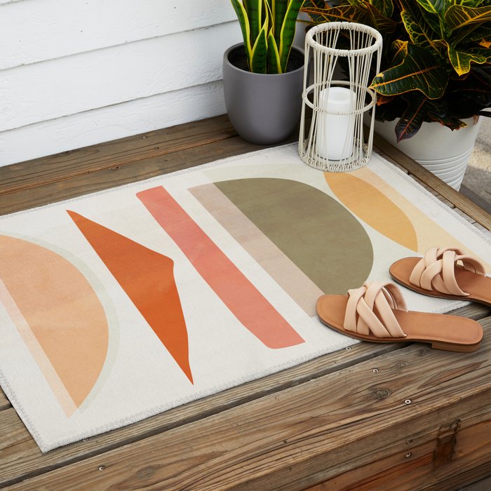 Abstract Shapes 19 Outdoor Rug Gallery Image 2