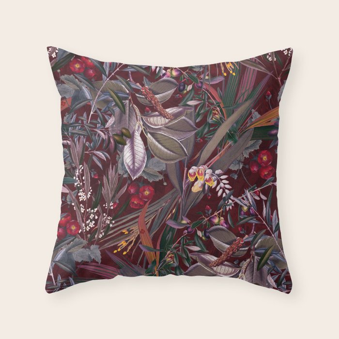 Midnight Garden IX Throw Pillow Gallery Image 1