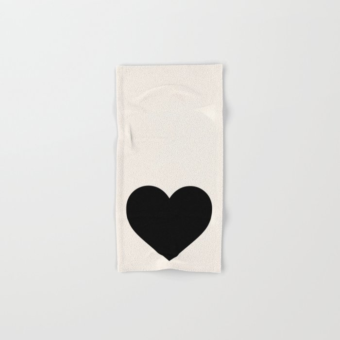 Black Heart Bath Towel Gallery Image 1
