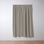 Retro Taupe Mushroom Gray Solid Window Curtain Gallery Image 3