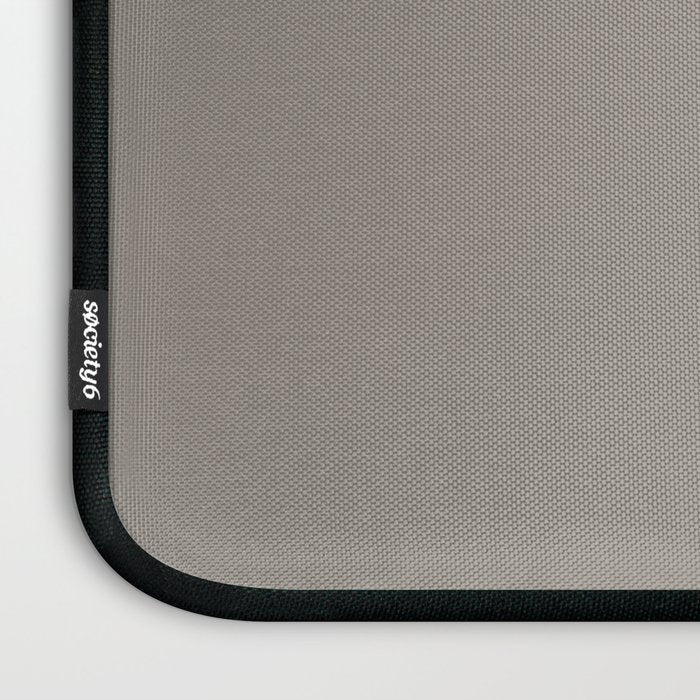 Retro Taupe Mushroom Gray Solid Laptop Sleeve Gallery Image 3
