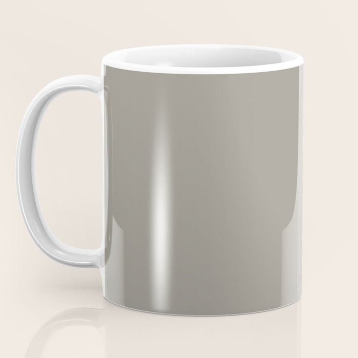 Retro Taupe Mushroom Gray Solid Coffee Mug Gallery Image 3