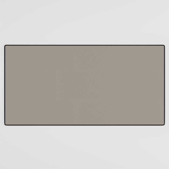 Retro Taupe Mushroom Gray Solid Desk Mat Gallery Image 3