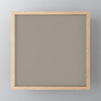 Retro Taupe Mushroom Gray Solid Mini Art Print Gallery Image 1
