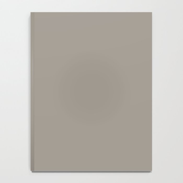 Retro Taupe Mushroom Gray Solid Notebook Gallery Image 4