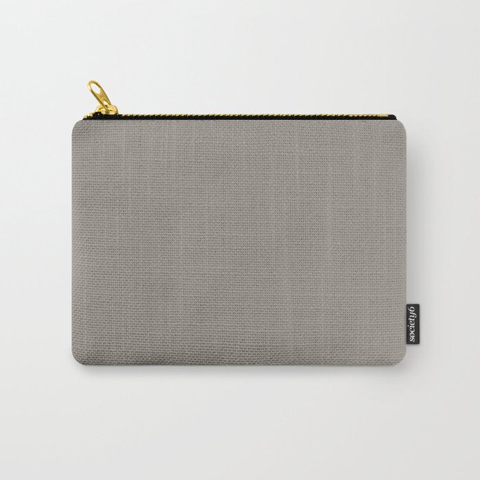 Retro Taupe Mushroom Gray Solid Carry All Pouch Gallery Image 1