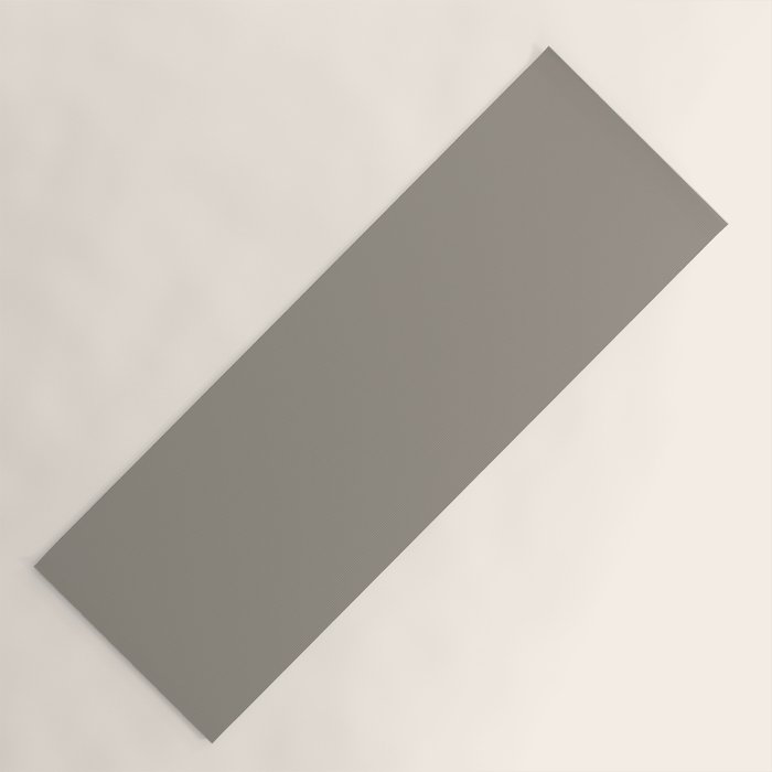 Retro Taupe Mushroom Gray Solid Yoga Mat Gallery Image 1
