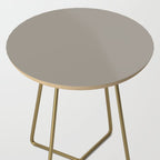 Retro Taupe Mushroom Gray Solid Side Table Gallery Image 2