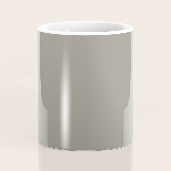Retro Taupe Mushroom Gray Solid Coffee Mug Gallery Image 4