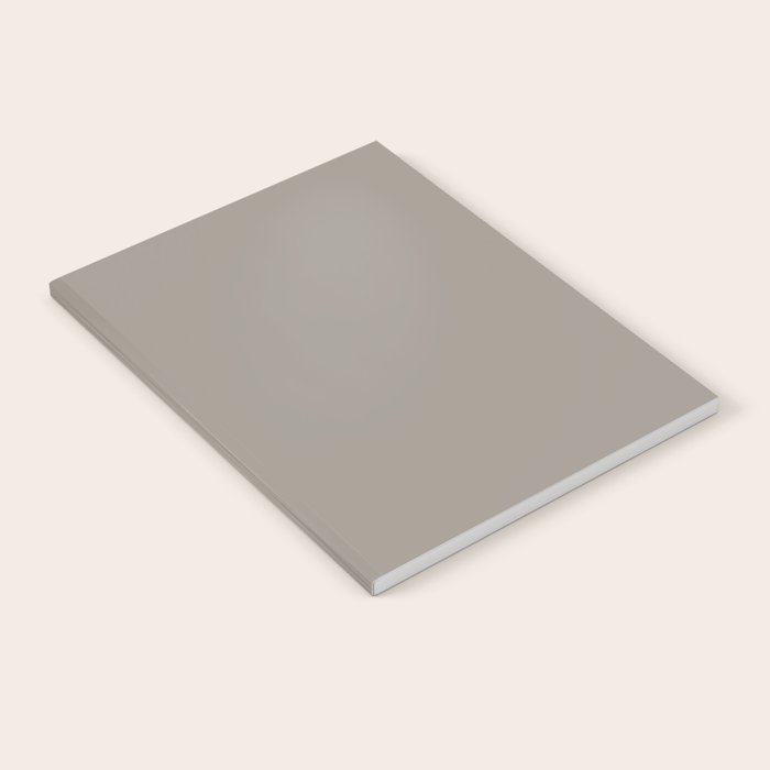 Retro Taupe Mushroom Gray Solid Notebook Gallery Image 1