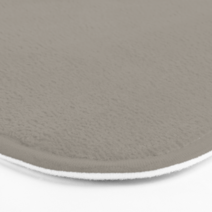 Retro Taupe Mushroom Gray Solid Bath Mat Gallery Image 3