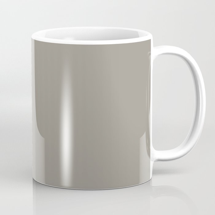 Retro Taupe Mushroom Gray Solid Coffee Mug Gallery Image 1