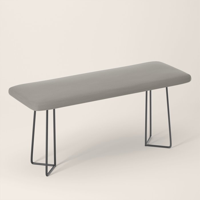 Retro Taupe Mushroom Gray Solid Bench Gallery Image 1