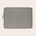 Retro Taupe Mushroom Gray Solid Laptop Sleeve Gallery Image 1