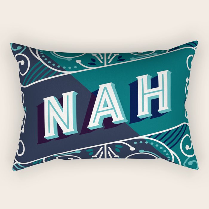 Nah - Teal Palette Rectangular Pillow Gallery Image 1
