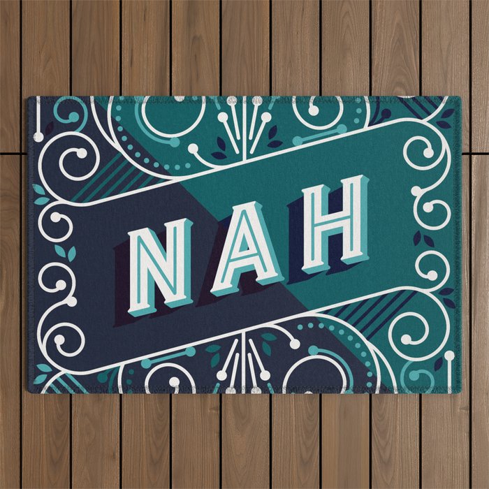 Nah - Teal Palette Outdoor Rug Gallery Image 1