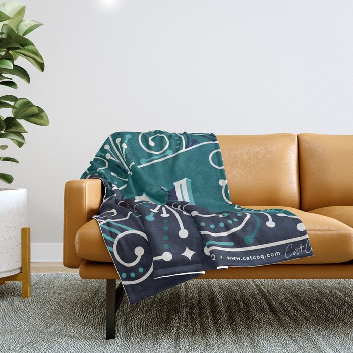 Nah - Teal Palette Throw Blanket Gallery Image 1