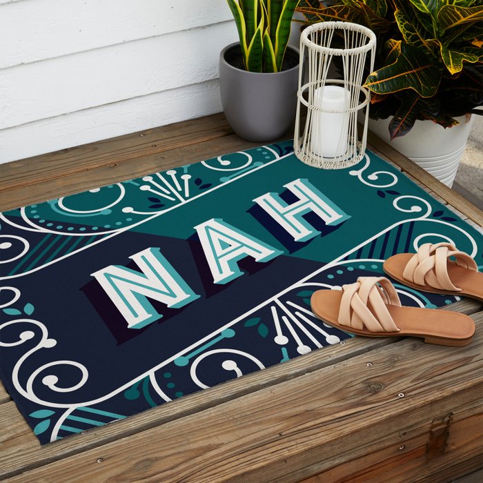 Nah - Teal Palette Outdoor Rug Gallery Image 2