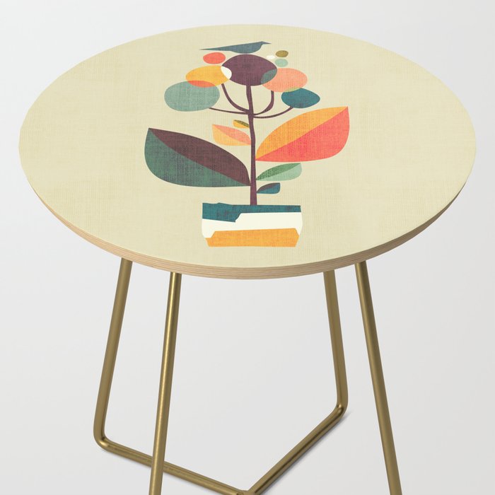 Potted plant with a bird Side Table Gallery Image 2