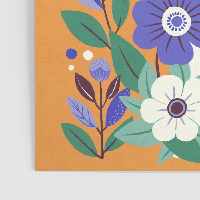 Floral Tiger in a Bold Jungle - Vibrant Botanical Wildlife Art Poster Gallery Image 3