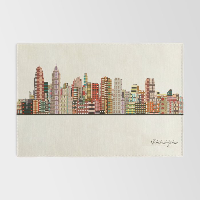 philadelphia skyline Rug Gallery Image 2