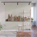 philadelphia skyline Wall Mural Gallery Image 1