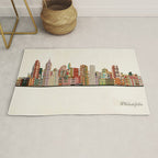 philadelphia skyline Rug Gallery Image 1
