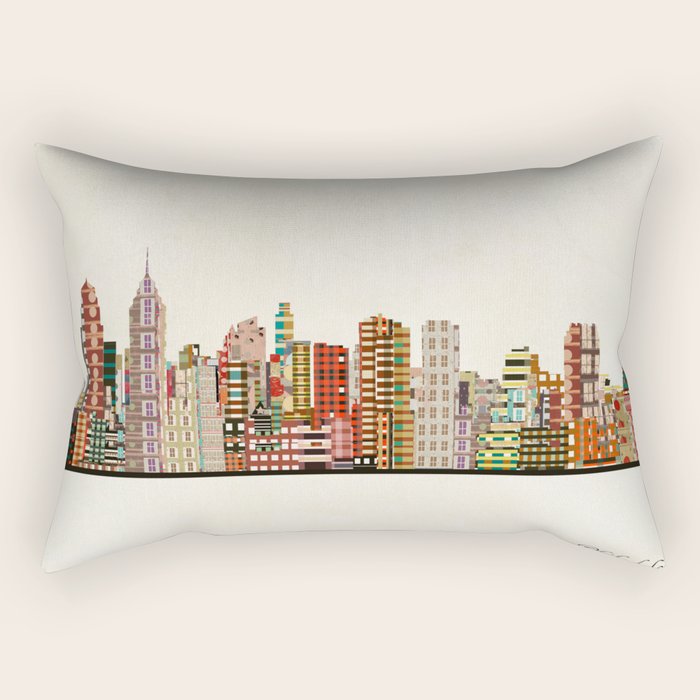 philadelphia skyline Rectangular Pillow Gallery Image 2