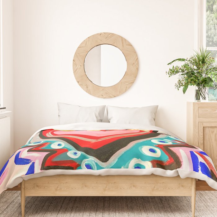 Sacred Heart Pink Duvet Cover Gallery Image 3