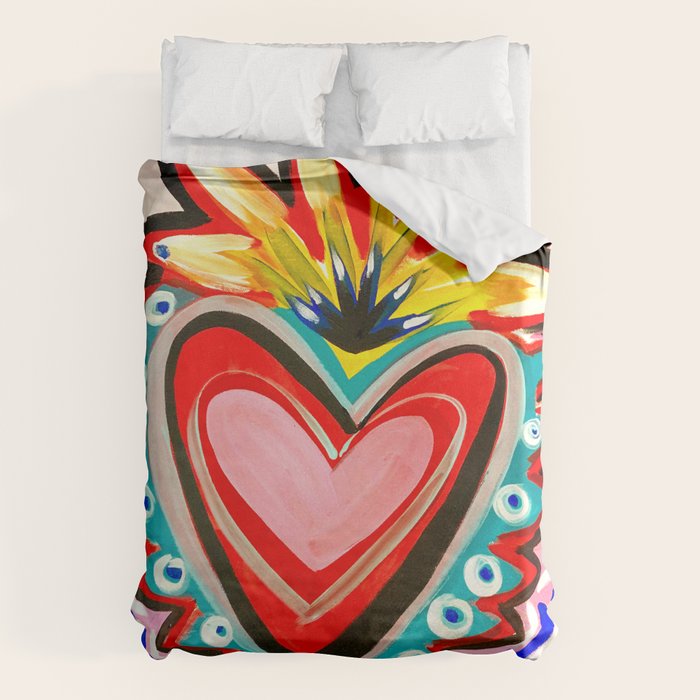 Sacred Heart Pink Duvet Cover Gallery Image 6