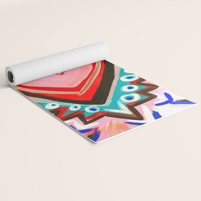 Sacred Heart Pink Yoga Mat Gallery Image 2