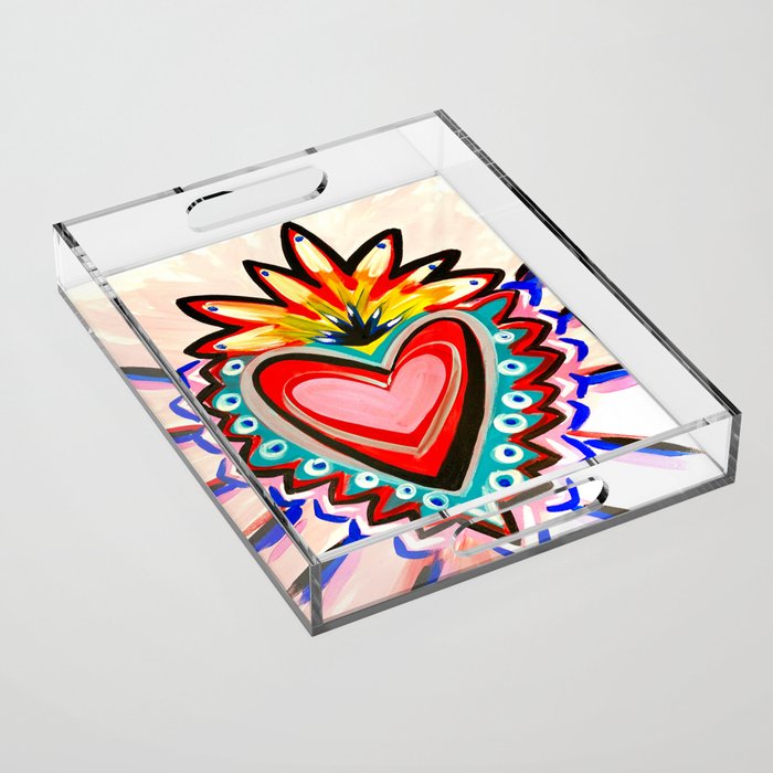 Sacred Heart Pink Acrylic Tray Gallery Image 1