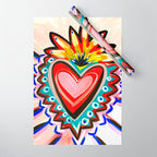 Sacred Heart Pink Wrapping Paper Gallery Image 1