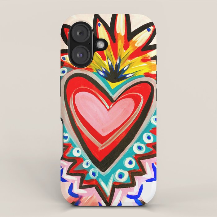 Sacred Heart Pink iPhone Case Gallery Image 1