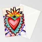 Sacred Heart Pink Stationery Card Gallery Image 2