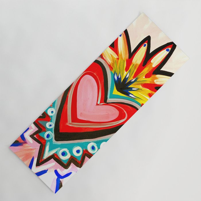 Sacred Heart Pink Yoga Mat Gallery Image 1
