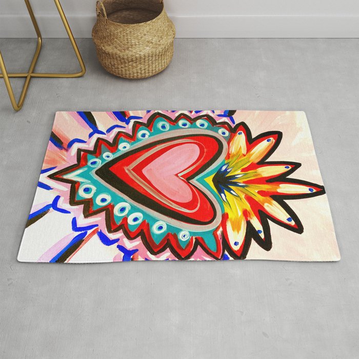 Sacred Heart Pink Rug Gallery Image 1