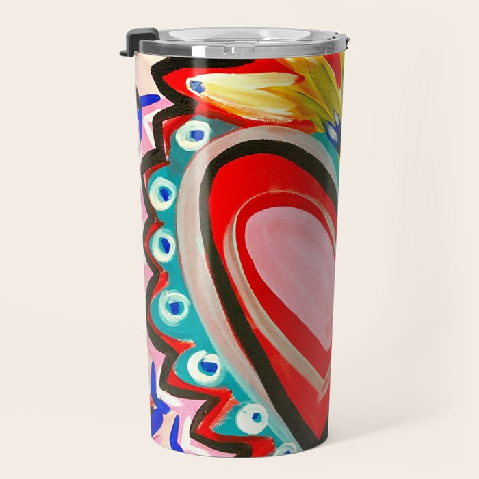 Sacred Heart Pink Travel Mug Gallery Image 3