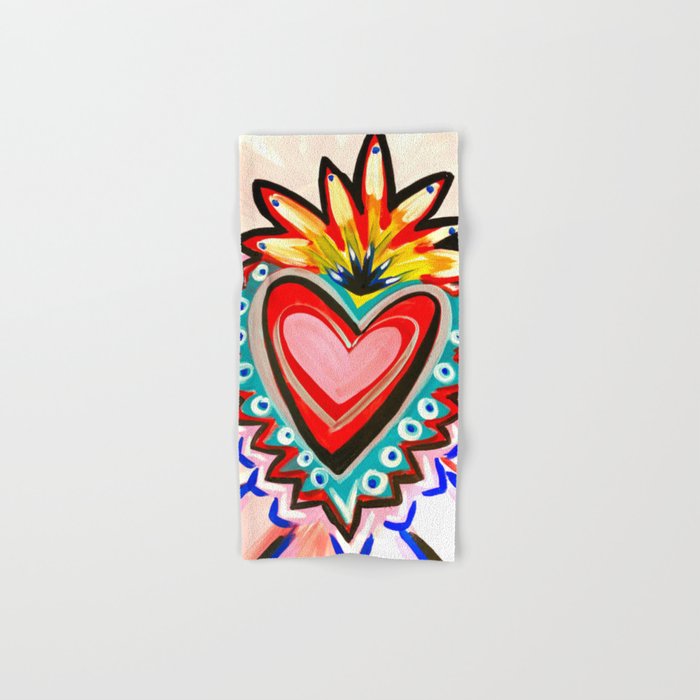 Sacred Heart Pink Bath Towel Gallery Image 1