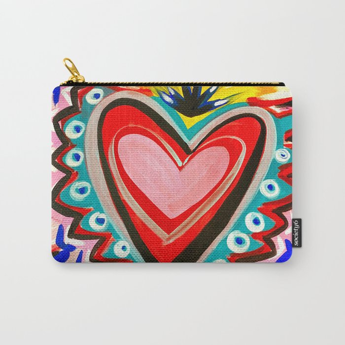Sacred Heart Pink Carry All Pouch Gallery Image 1
