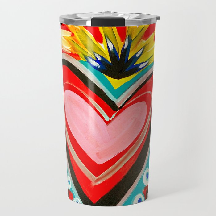 Sacred Heart Pink Travel Mug Gallery Image 1