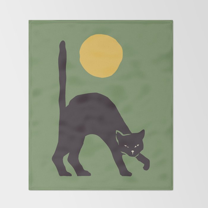 Angry Cat Throw Blanket Gallery Image 2