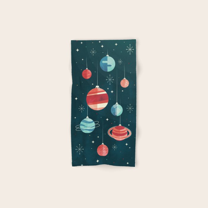 Joy to the Universe (in Teal) Bath Towel Gallery Image 1