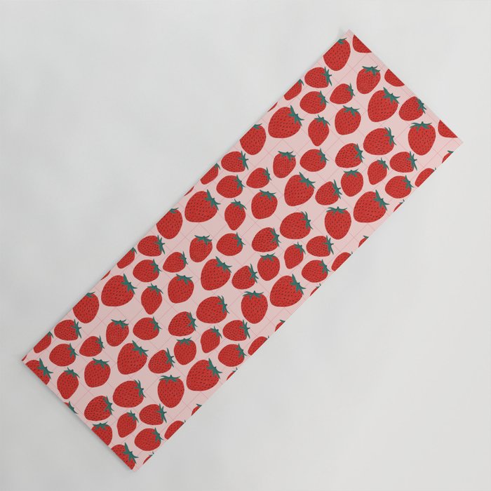 Strawberries and market I Yoga Mat Gallery Image 1