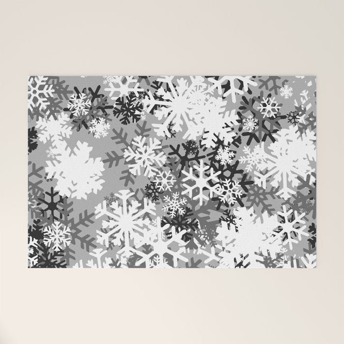 Snowflake Camo Welcome Mat Gallery Image 1
