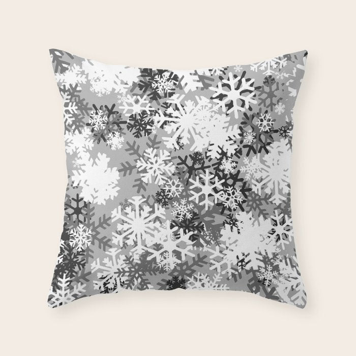 Snowflake Camo Throw Pillow Gallery Image 6