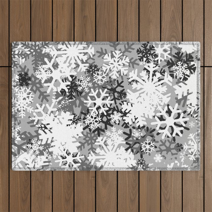 Snowflake Camo Outdoor Rug Gallery Image 1