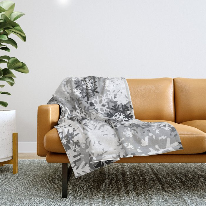Snowflake Camo Throw Blanket Gallery Image 1