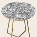 canadian animals black white Side Table Gallery Image 2